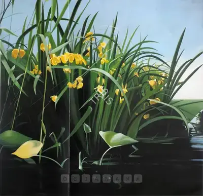 Shibu Natesan (Artist), Wild Plants, 2000, Painting