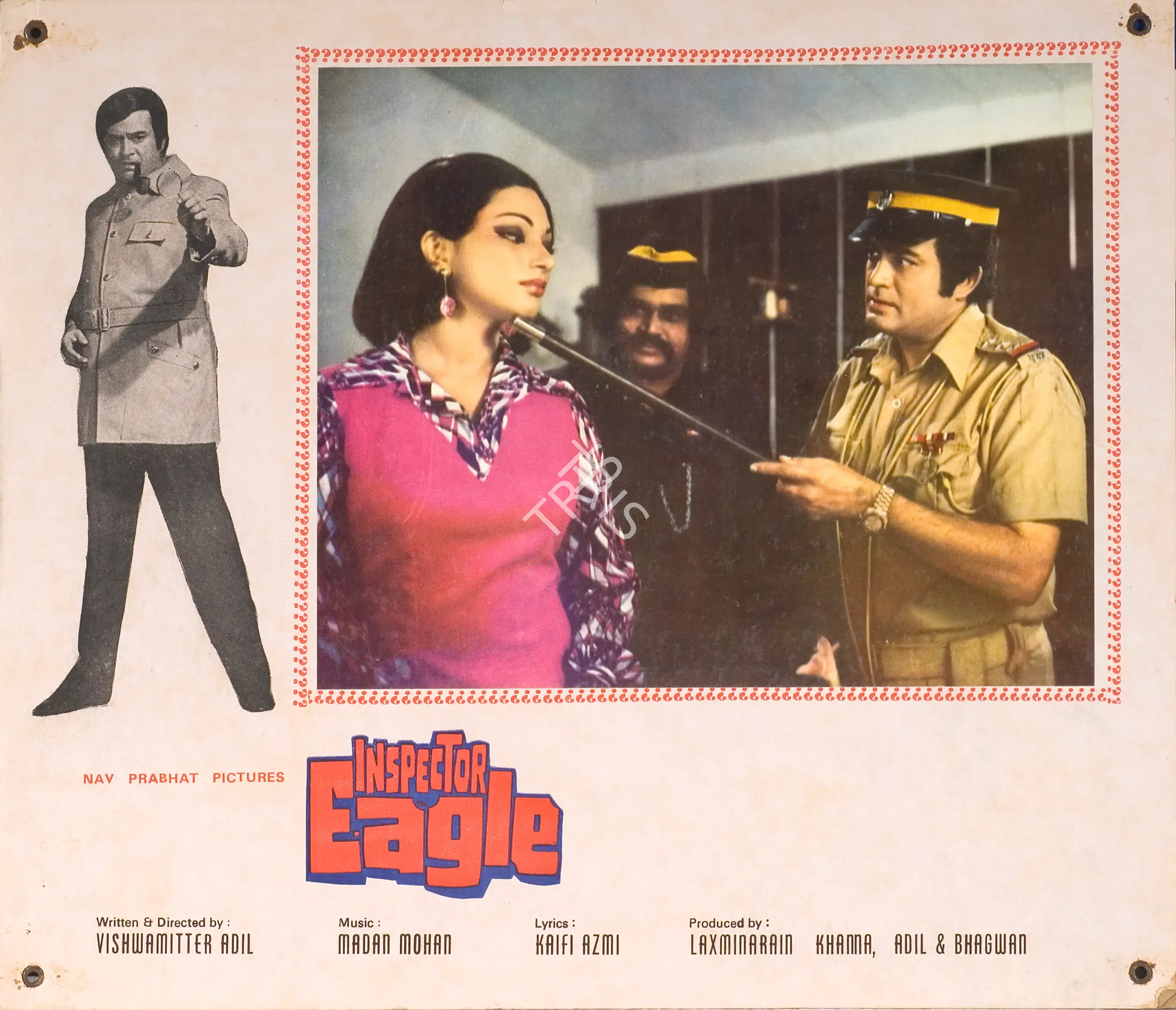 Vishwamitter Adil (Producer), Inspector Eagle, 1978, Photographic Still Mounted on Lobby Card