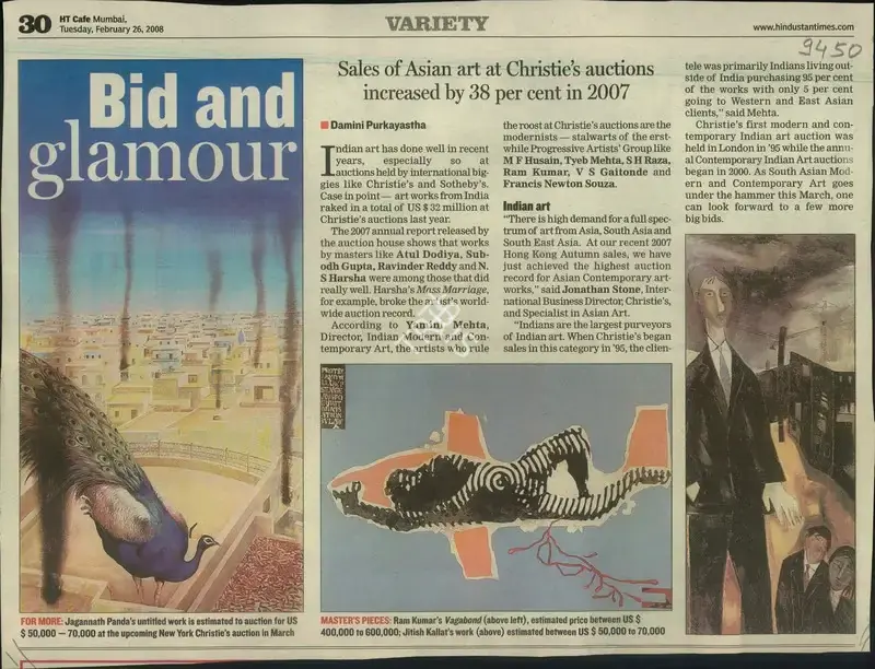 Damini Purkayastha (Reporter), Bid and Glamour, 2008, Newspaper Clipping