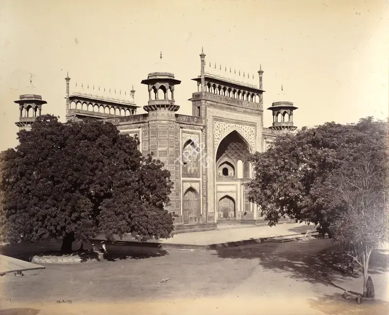 William Baker (Photographer), Gate of the Taj (Darwaza-i-Rauza), Agra, 1866, Antiquarian Photograph