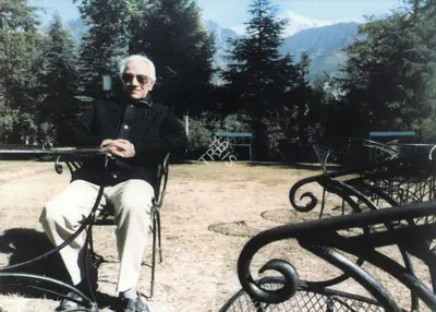 Unknown (Photographer). Chetan Anand relaxing in Dharamshala. | Photographic Still, Chetan Anand, 2007 | CinemaEducation | 00666654