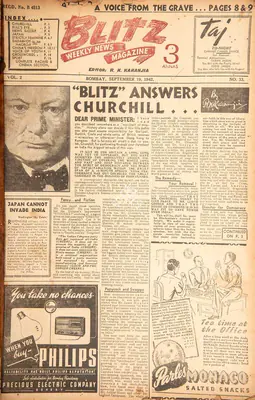R.K. Karanjia (Editor), Blitz, 1942, Magazine