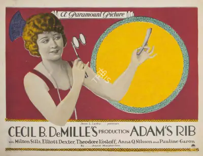 Cecil B. DeMille (Director), Adam's Rib, 1923, Lobby card