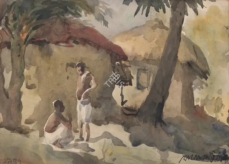 Jogen Chowdhury (Artist), After-noon, 1957, Painting