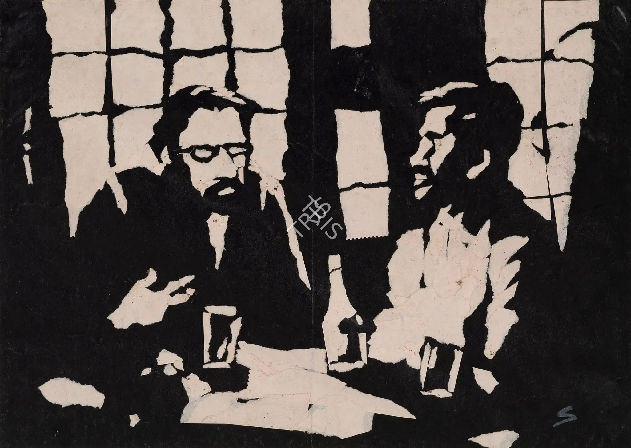 Somnath Hore (Artist), Untitled, 1960, Collage