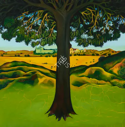 G.M. Sheikh (Artist), Portrait of a Tree, 1975, Painting