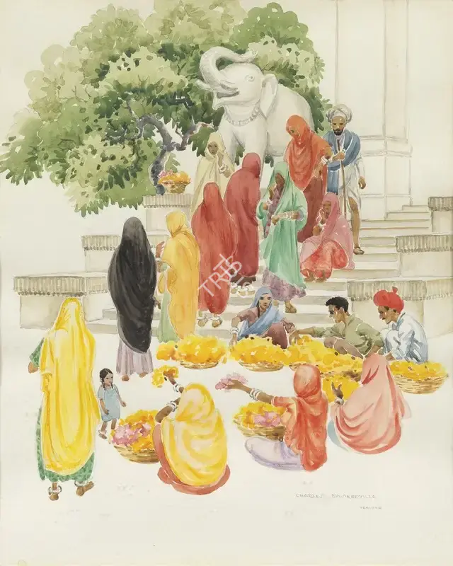 Charles Baskerville Jr. (Artist), Udaipur, Painting