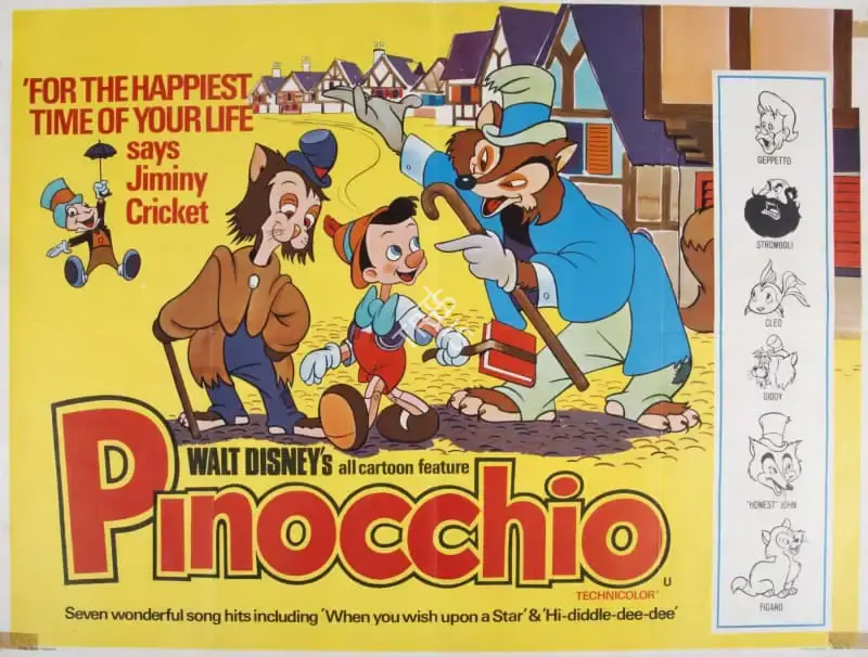 Ben Sharpsteen (Director), Pinocchio, 1940, Poster