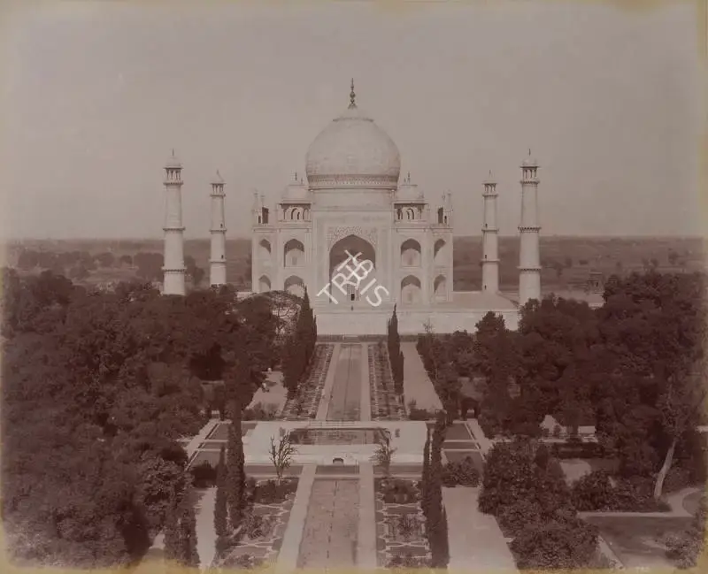 Unknown (Photographer), The Taj Mahal from The Gateway, Agra, 1901, Antiquarian Photograph
