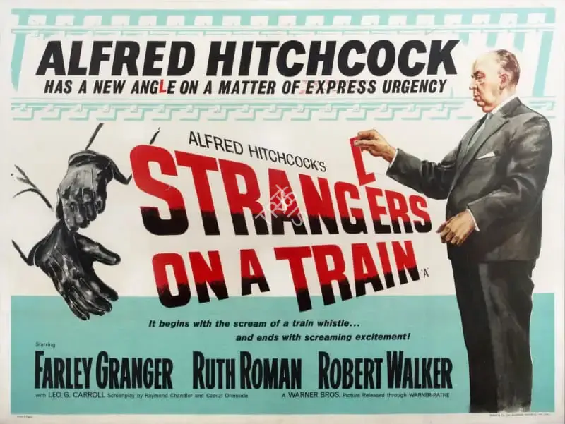 Alfred Hitchcock (Producer), Strangers on a Train, 1951, Poster