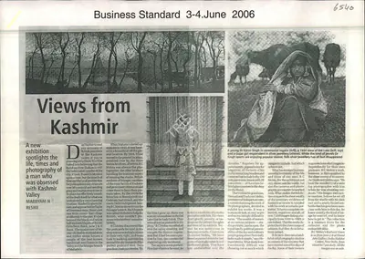 Marryam H. Reshii (Reporter), Views from Kashmir, 2006, Newspaper Clipping