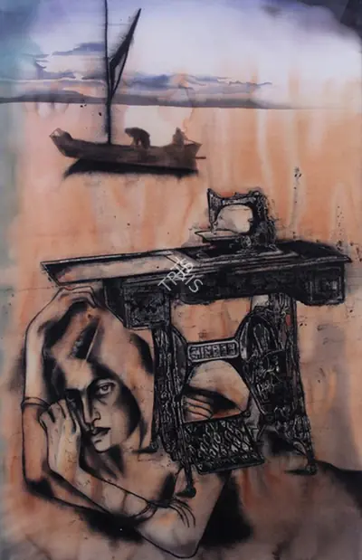 Anju Dodiya (Artist), Portrait of Zindi, 2007, Painting