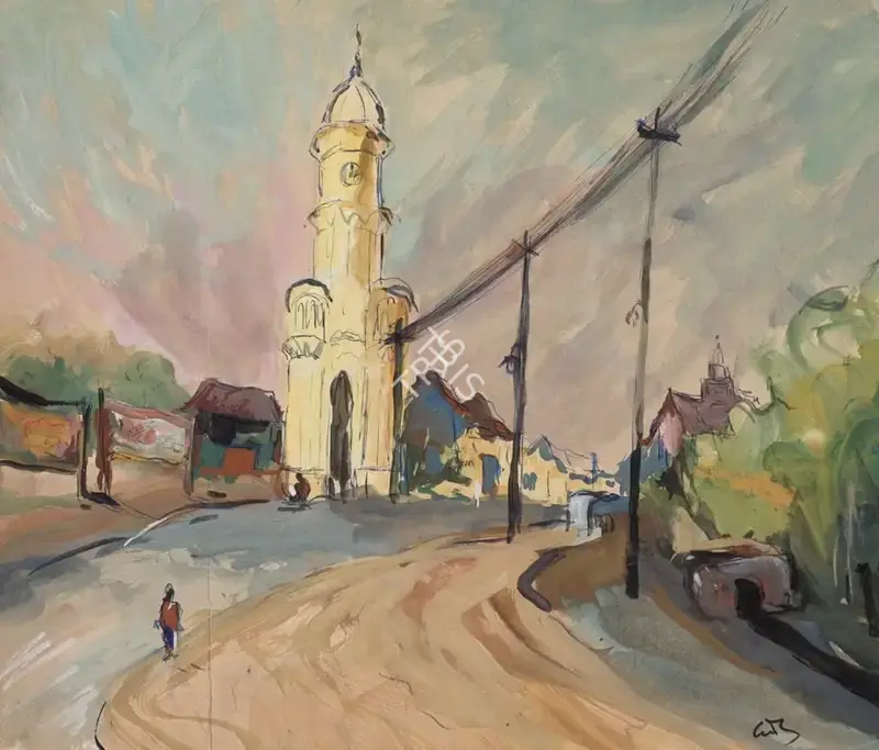H.A. Gade (Artist), Clock Tower, Painting