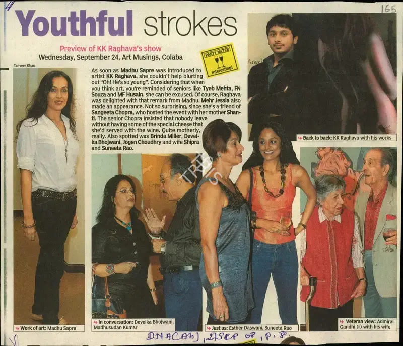 Tanveer Khan (Reporter), Youthful Strokes, 2008, Newspaper Clipping