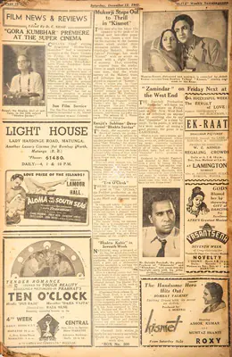 D.C. Shah (Editor), Mukherji Steps Out to Thrill in "Kismet", 1942, Film Review