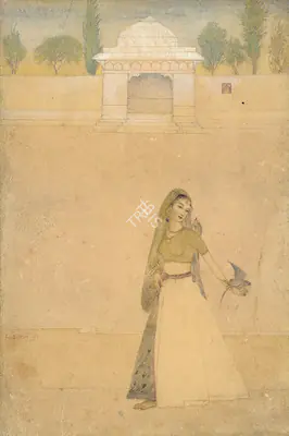 Abanindranath Tagore (Artist), Woman and Bird, 1905, Painting