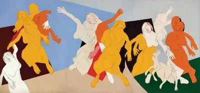 Mehta, Tyeb (Artist). Celebration, 1995 | Painting, Ch.NeY/19.09.02, 1995