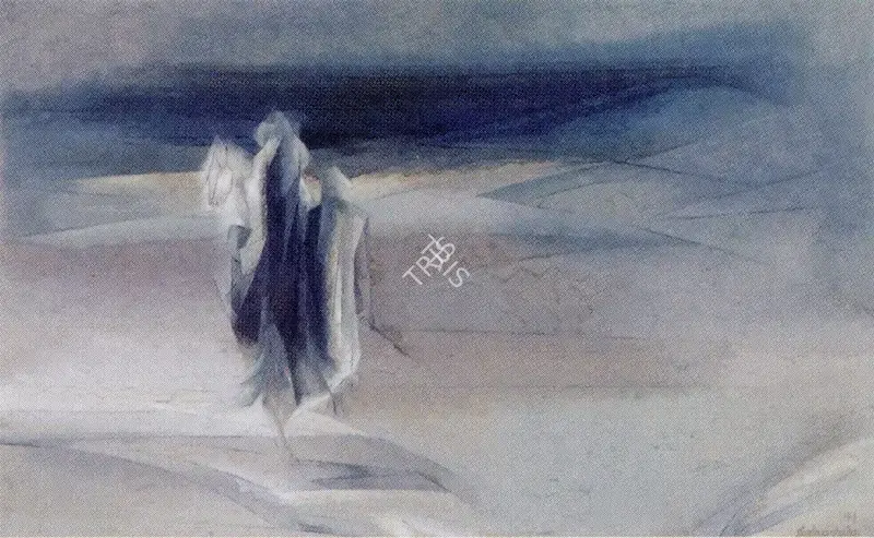 Sabavala, Jehangir (Artist). Flight into Egypt II. Oil on Canvas, 1971 | The Crucible of Painting | Painting | FineArts | 00182417