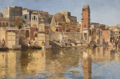 Edwin Lord&nbsp;Weeks (Artist), Muttra (Mathura), 1883, Painting