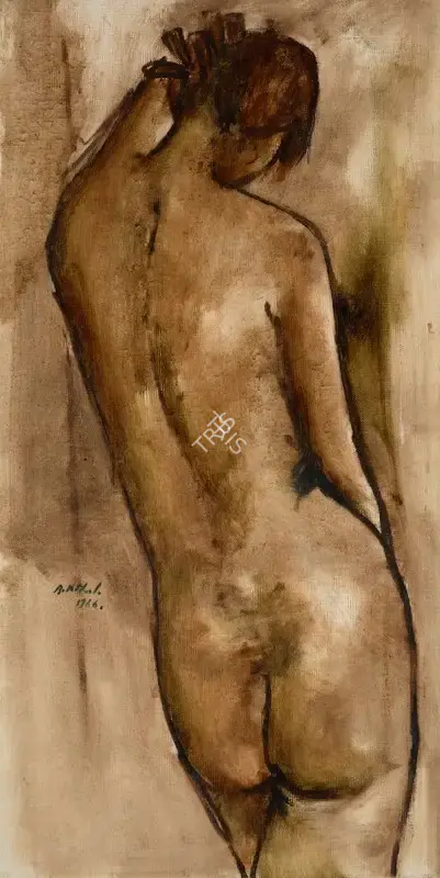 B. Vithal (Artist), Untitled (Nude), 1966, Painting