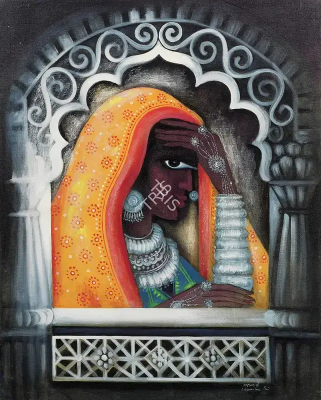 Laxman Pai (Artist), Rajasthan Series No 12, 1982, Painting