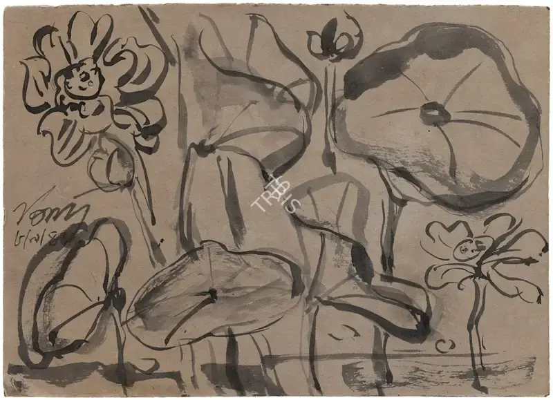 Mukherjee, B.B. (Artist). Untitled, 1942 | Drawing, Sa.Onl/27.02.25, 2025 · Saffronart