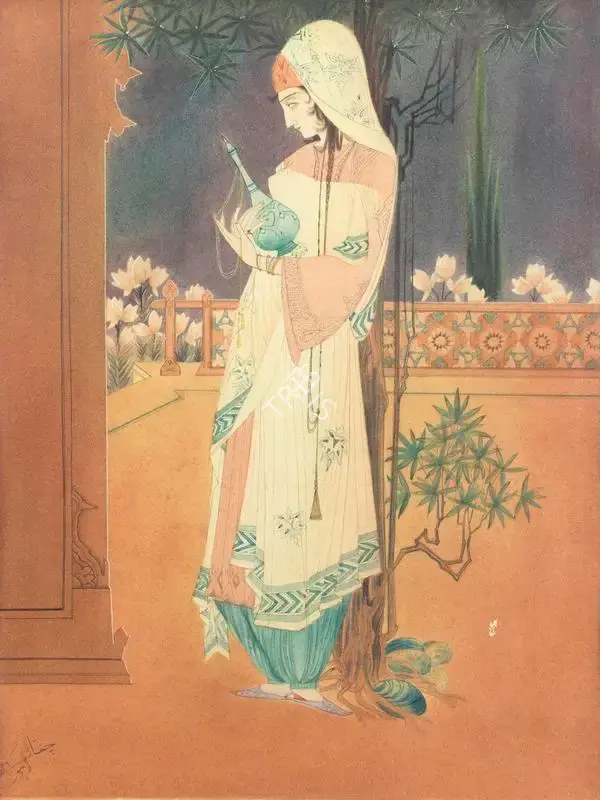 Chughtai, M.A.R. (Artist). The Saqui, n.d. | Painting, Bon.Lon/24.10.18, 2018 · Bonhams