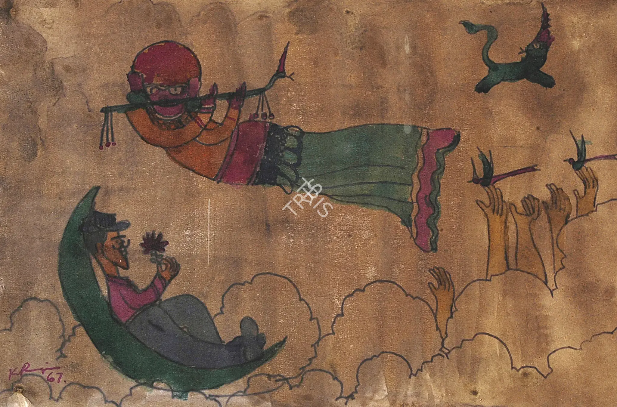 Ramanujam, K. (Artist). Untitled, 1967 | Painting, Os.Mum/21.06.12, 2012 · Osian's