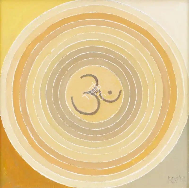 S.H. Raza (Artist), Om, 2007, Painting