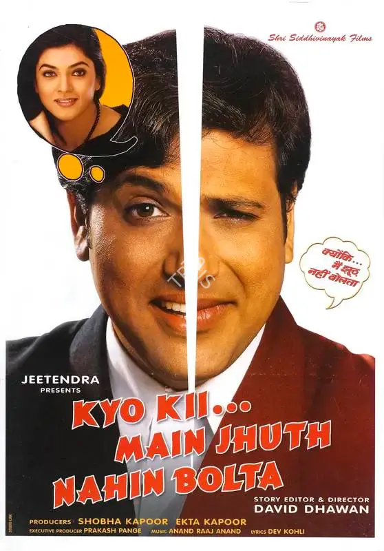 Ekta Kapoor (Producer), Kyo Kii Main Jhuth Nahin Bolta, 2001, Full Sheet Poster