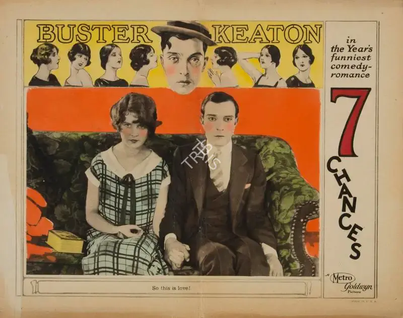 Buster Keaton (Director), Seven Chances, 1925, Lobby card