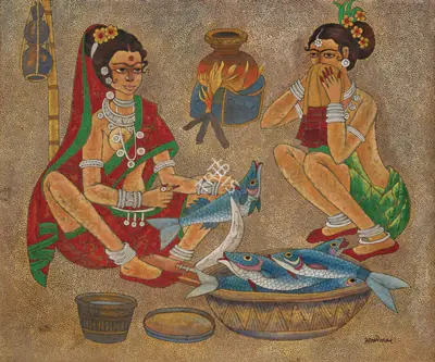 A.A. Almelkar (Artist), Untitled, Painting