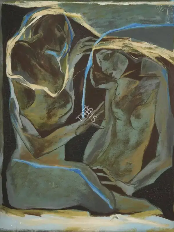 Das, Jatin (Artist). The Healing Touch, 1987 | Painting, 2024 · Asta Guru