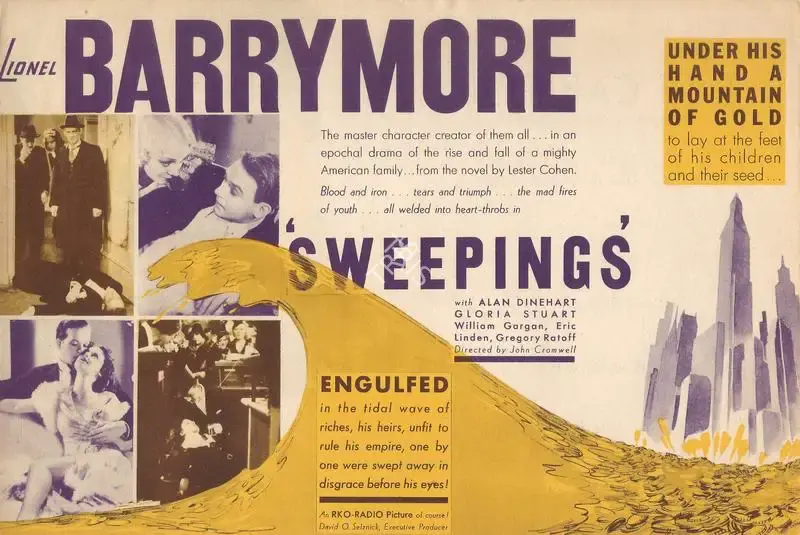 John Cromwell (Director), Sweepings, 1933, Handbill