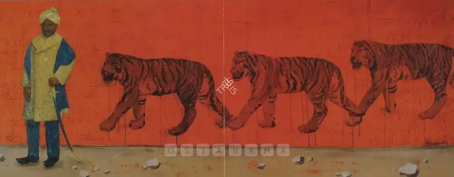 Iranna, G.R. (Artist). The Retired King, 2006 | Painting, Sa.Onl/13.03.08, 2008 · Saffronart