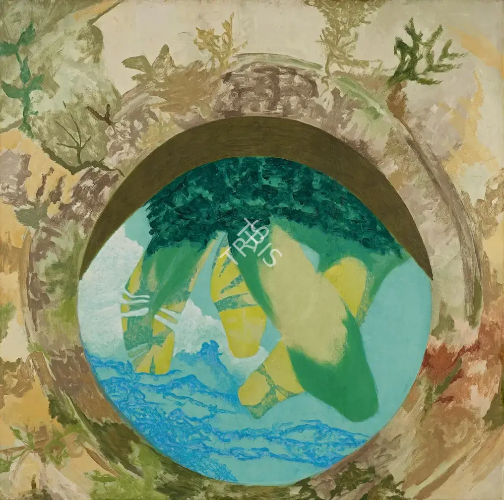 Gieve Patel (Artist), Looking In To A Well : Inverted Banana Fonds, 1991, Painting