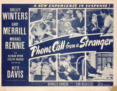 Jean Negulesco (Director), Phone Call from a Stranger, 1952, Handbill