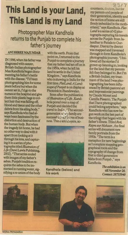 Anushree Majumdar (Reporter), This Land is your Land, this Land is my Land, 2009, Newspaper Clipping