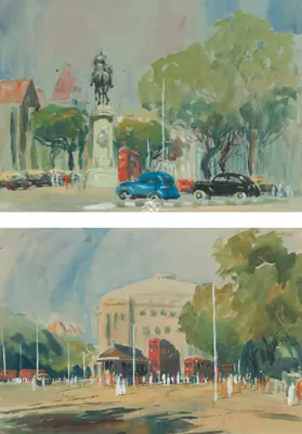 Baburao Sadwelkar (Artist), Untitled (Kala Ghoda, Mumbai), 1951, Painting
