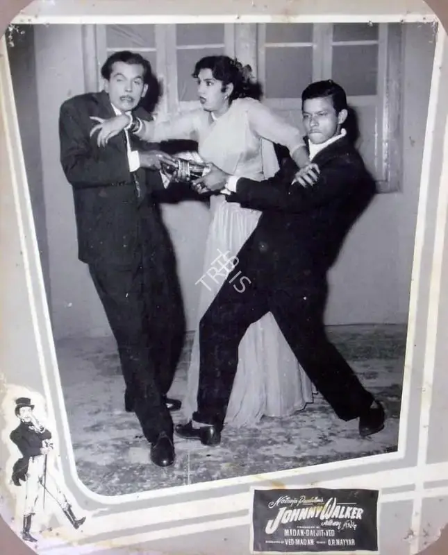 T.R. Joshi (Cinematographer), Johnny Walker, 1957, Lobby Card