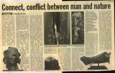 Pratima Bose (Reporter), Connect, Conflict between Man and Nature, 2010, Newspaper Clipping