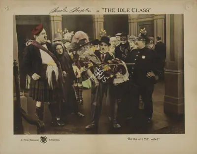 Roland Totheroh (Cinematographer), The Idle Class, 1921, Photographic Still Mounted on Lobby Card