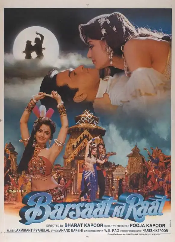 Pooja Kapoor (Producer), Barsaat Ki Raat, 1998, Full Sheet Poster