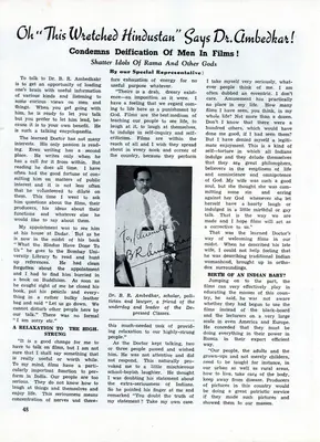 Oh "This Wretched Hindustan" says Dr. Ambedkar!, 1942, Conversation