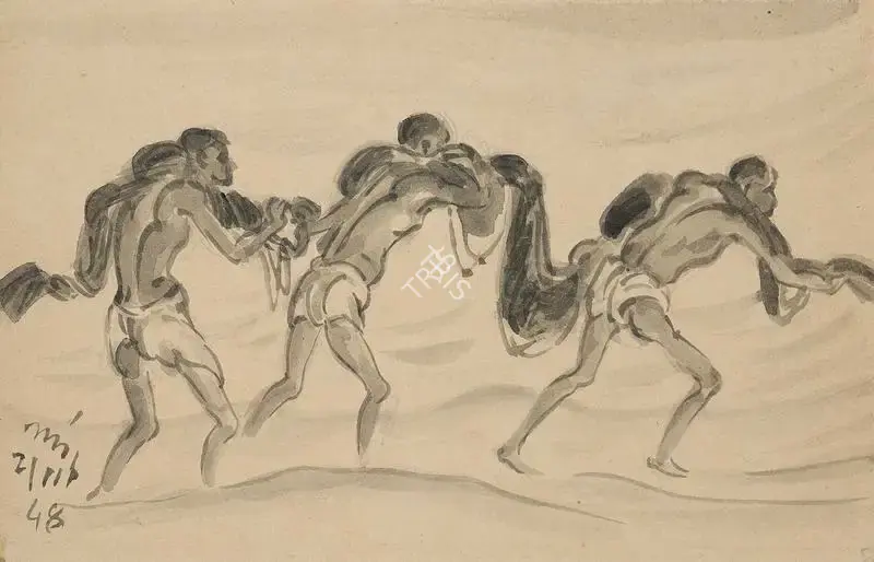 Nandalal Bose (Artist), Untitled, 1948, Drawing