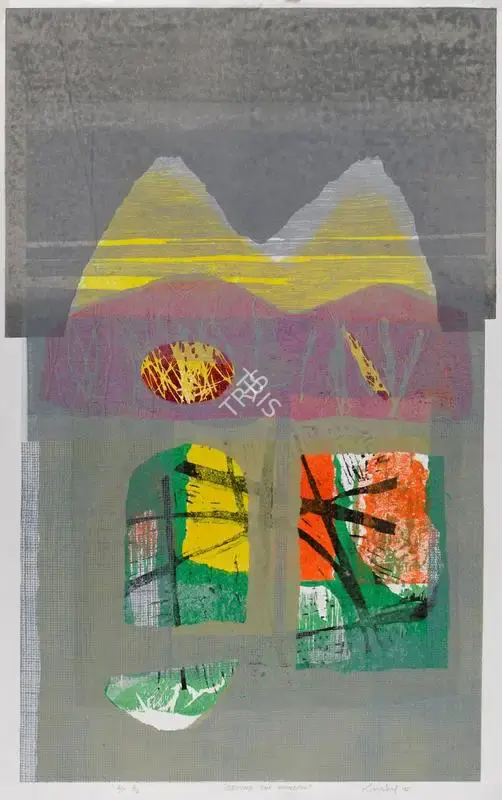Kashinath Salve (Artist), Beyond the Window, 1975, Print