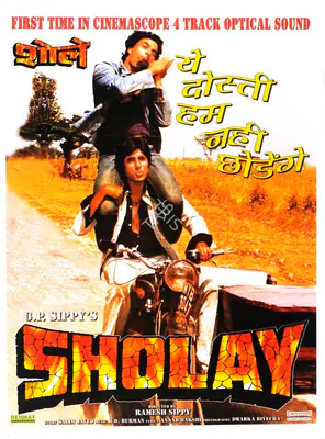 G.P. Sippy (Producer), Sholay, 1975, Full Sheet Poster