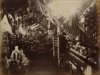 Shew Shankar Narayan (Photographer), Interior of the Economic Court, 1883, Antiquarian Photograph