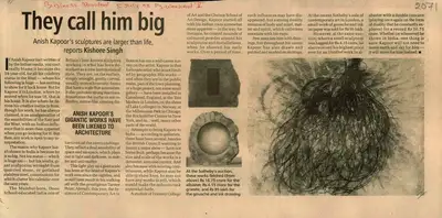 Kishore Singh (Reporter), They Call Him Big, 2008, Newspaper Clipping