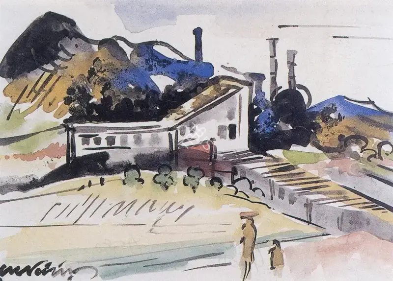 Ramkinkar Baij (Artist), Factory, Painting